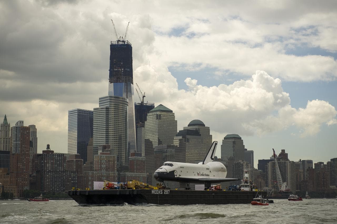 Space Shuttle Enterprise Move to Intrepid