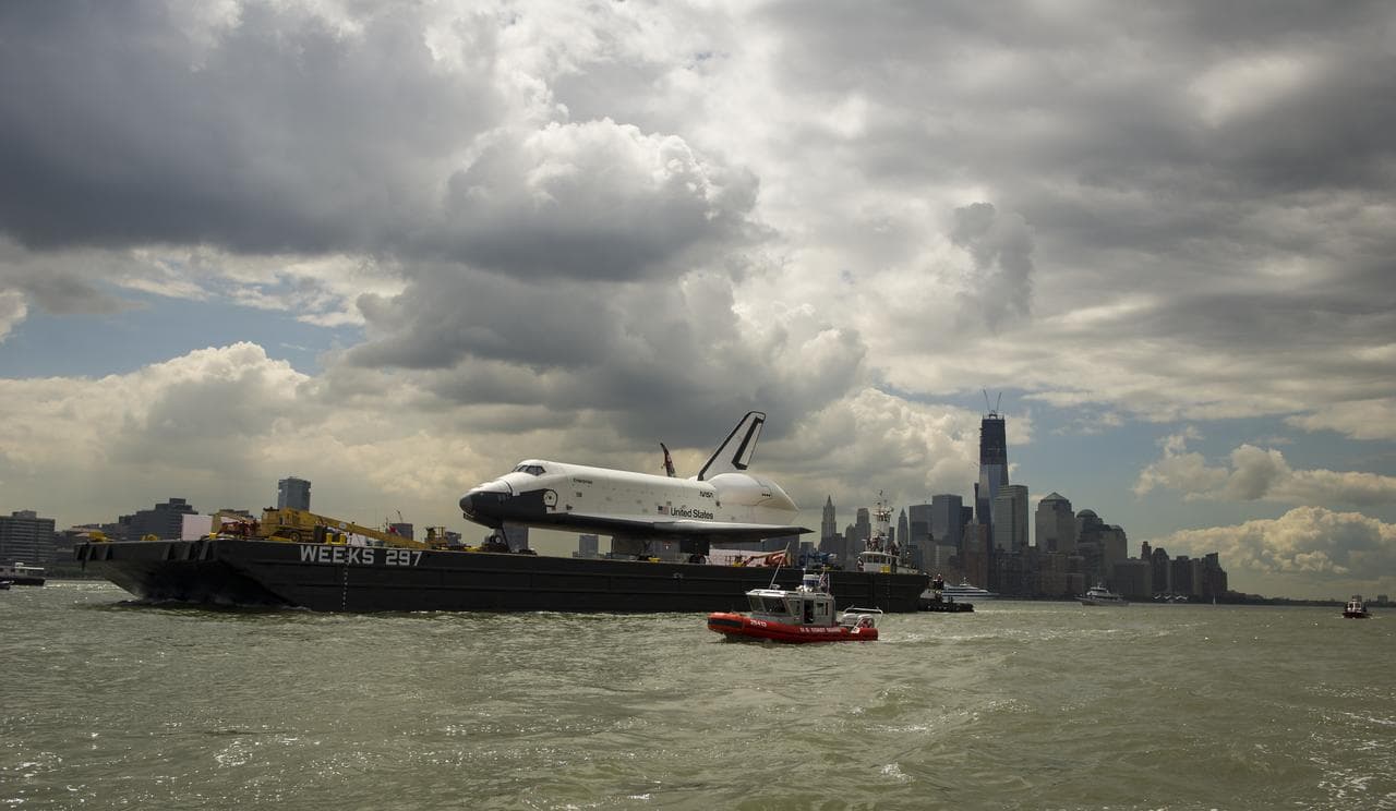 Space Shuttle Enterprise Move to Intrepid