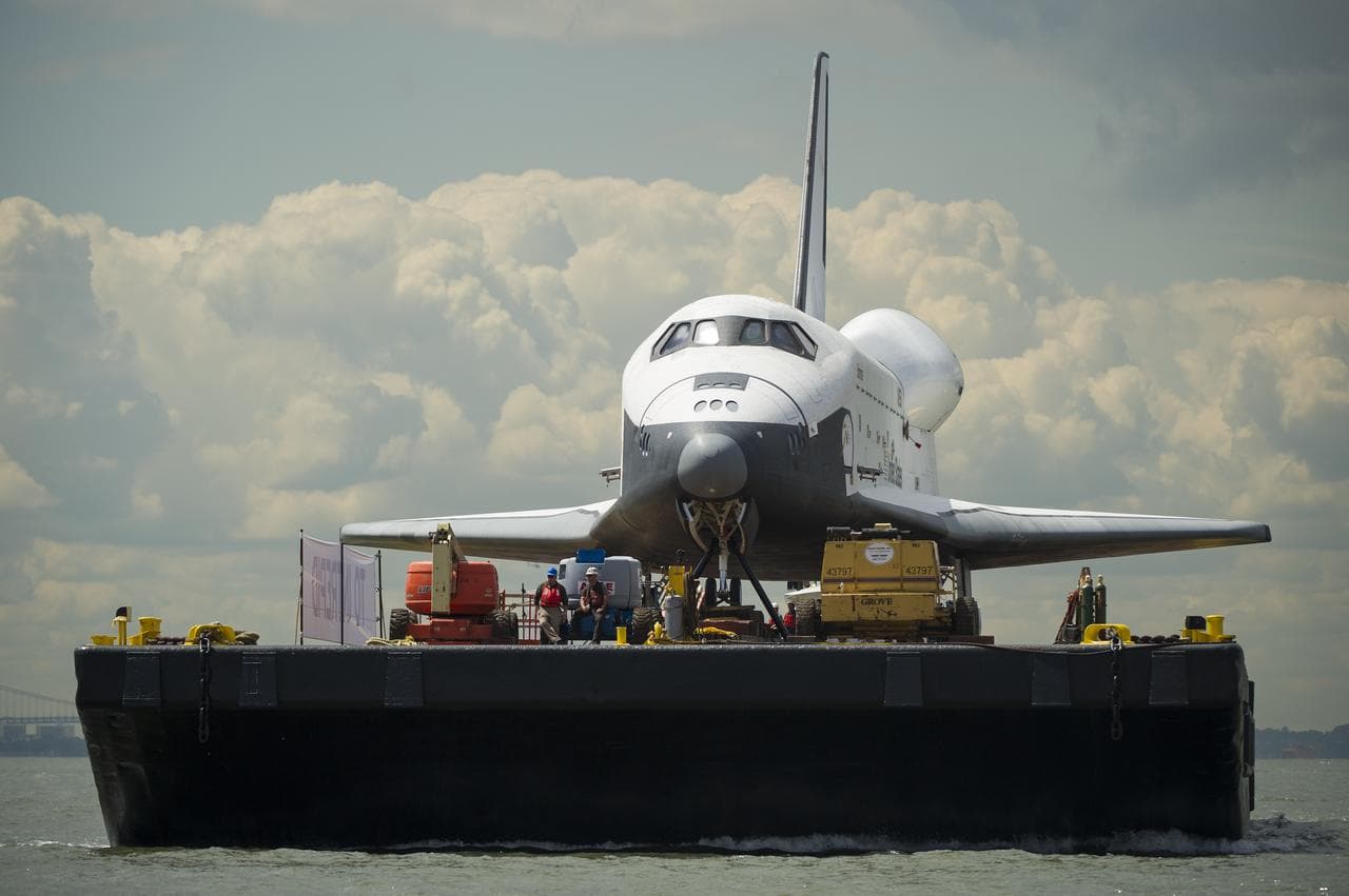 Space Shuttle Enterprise Move to Intrepid