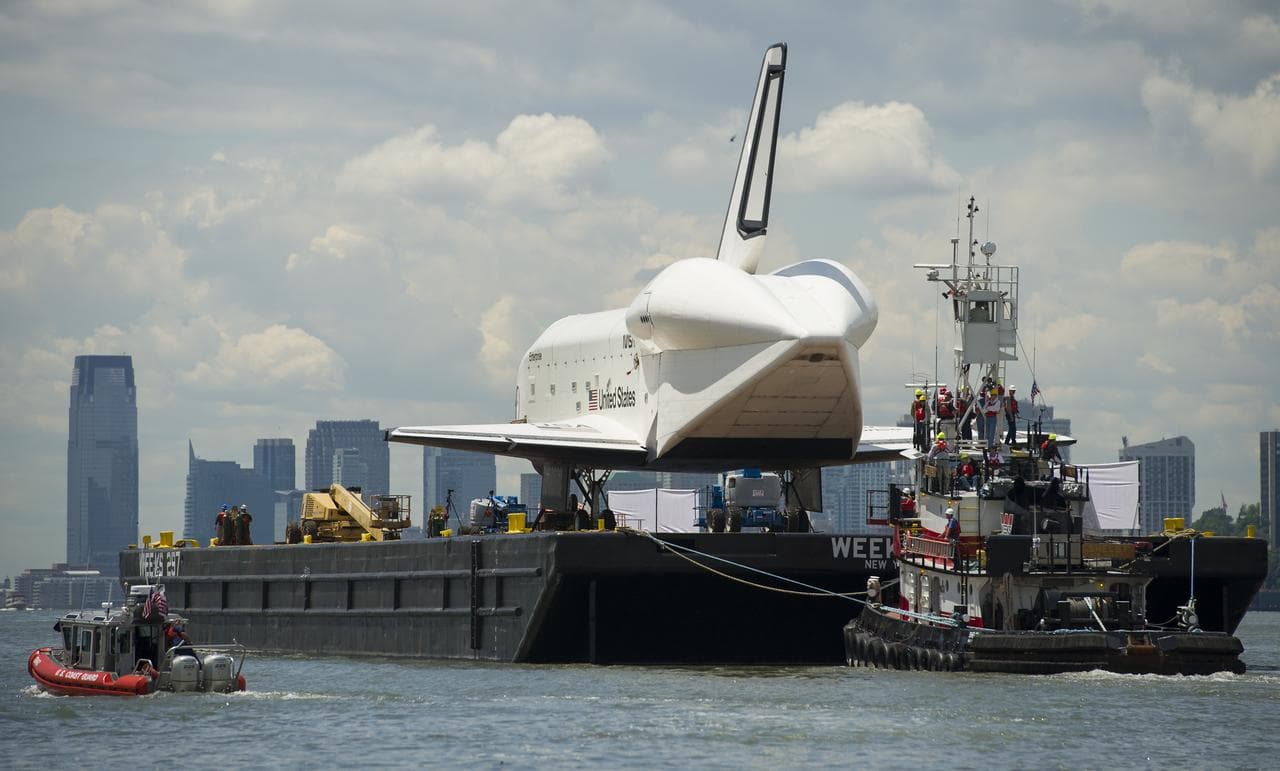 Space Shuttle Enterprise Move to Intrepid