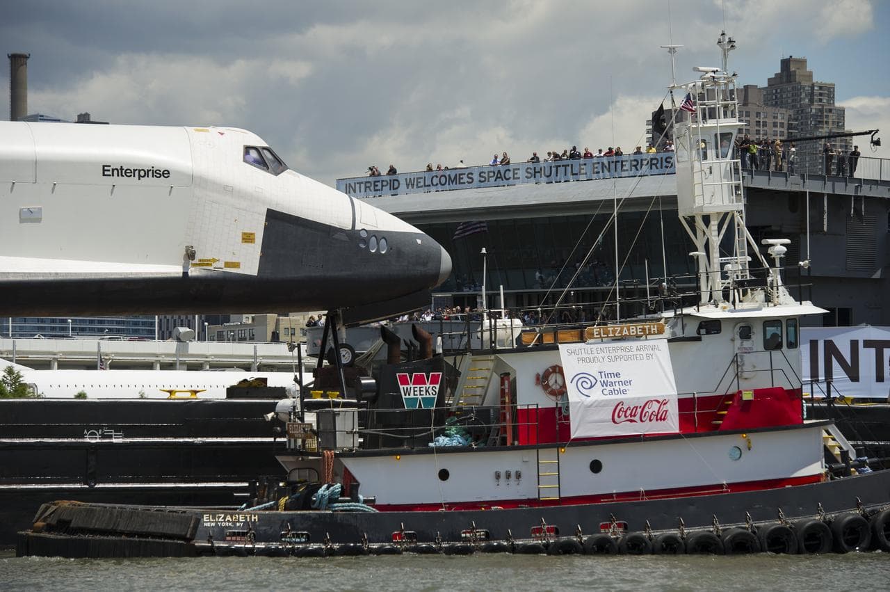 Space Shuttle Enterprise Move to Intrepid