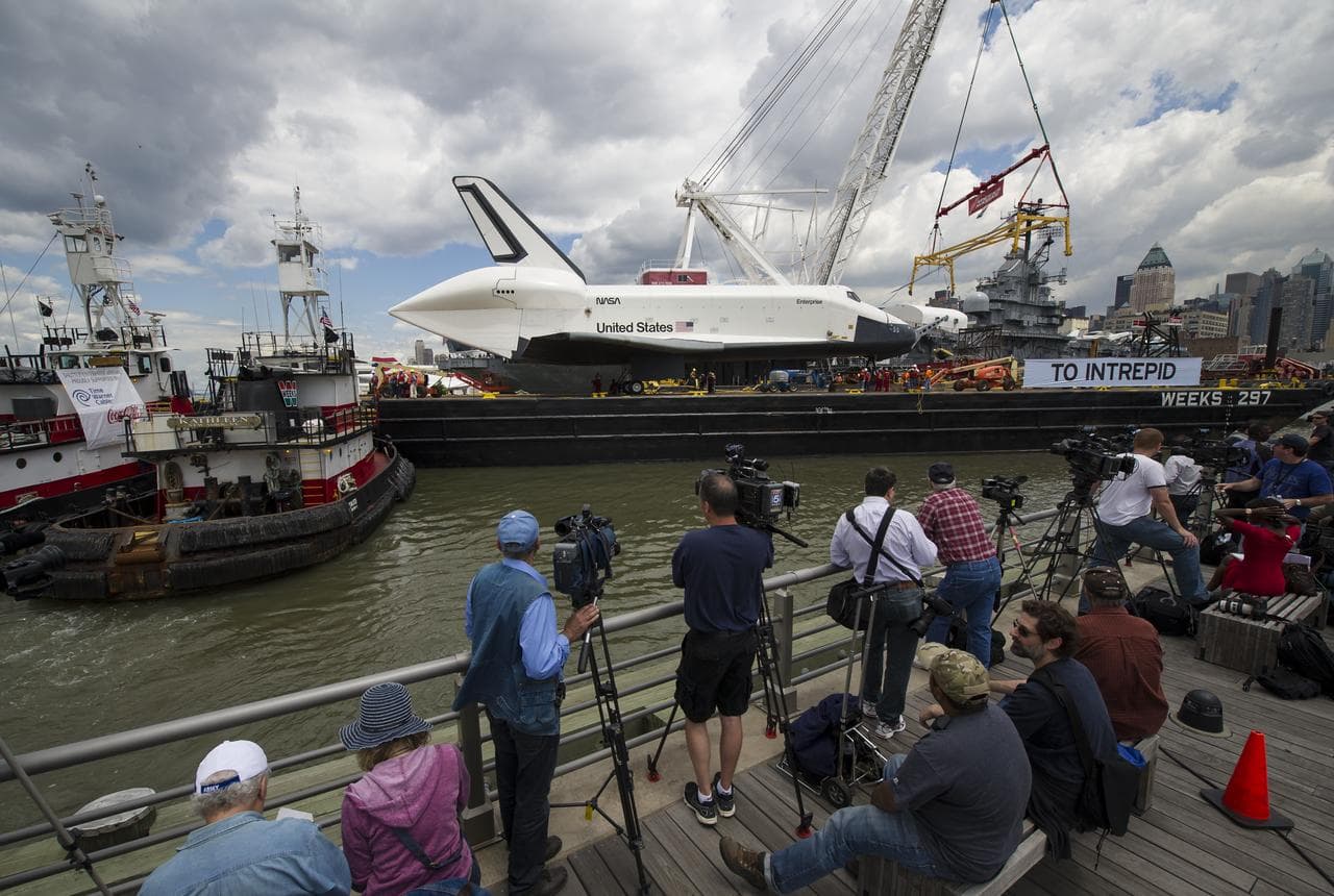 Space Shuttle Enterprise Move to Intrepid