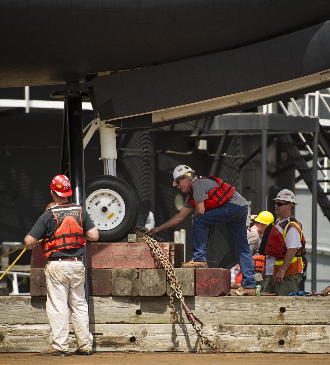 Space Shuttle Enterprise Move to Intrepid