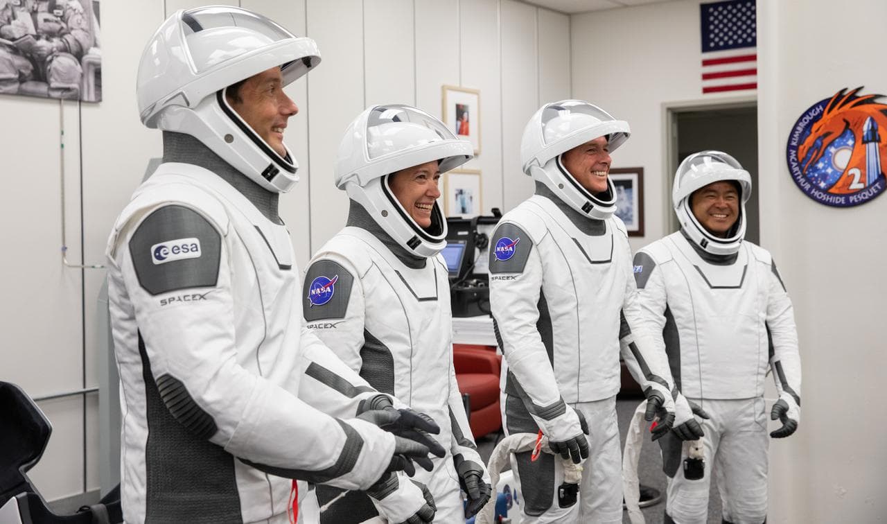 SpaceX Crew-2 Astronaut Suit-Up