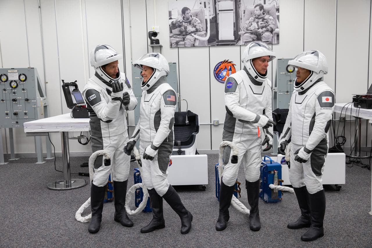 SpaceX Crew-2 Astronaut Suit-Up