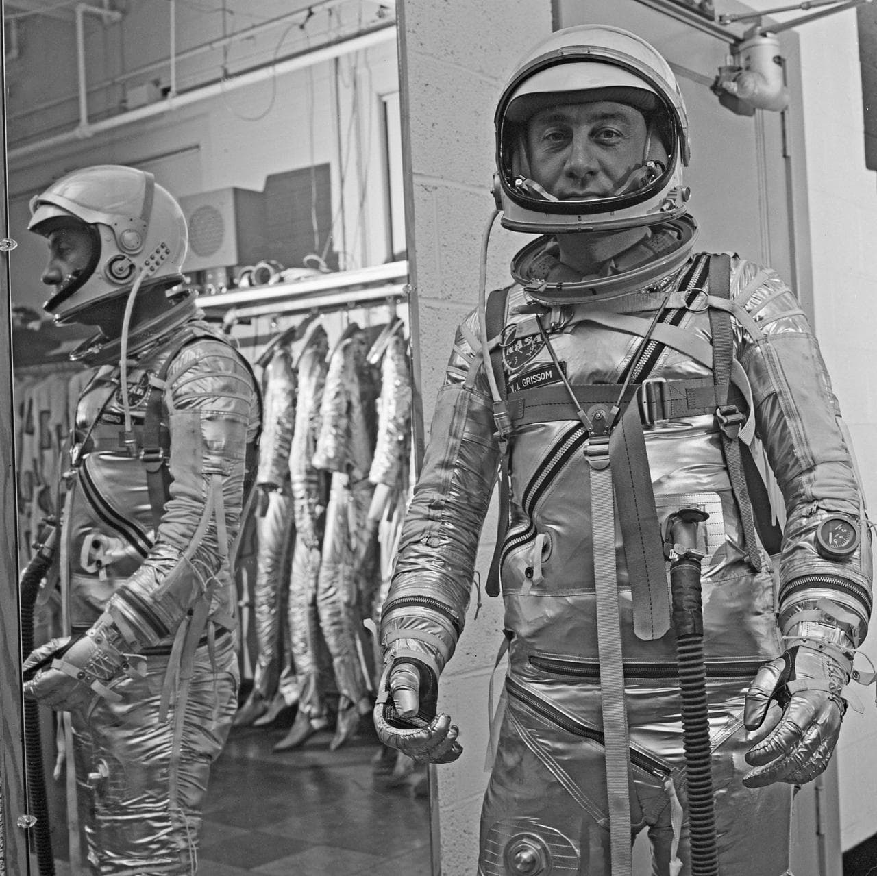 Astronaut Virgil I. Gus Grissom in Space Suit