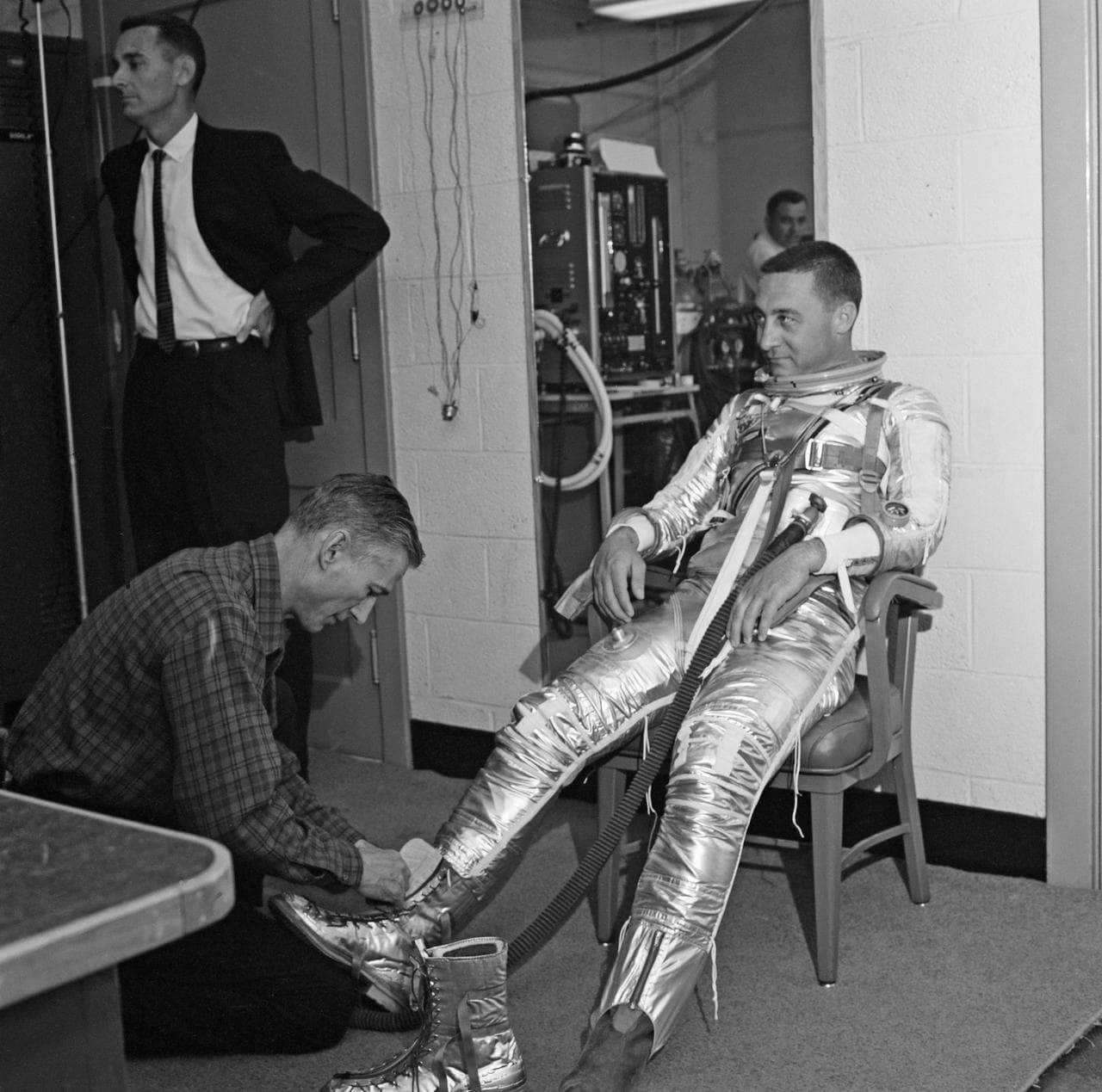Astronaut Virgil I. Gus Grissom in Space Suit