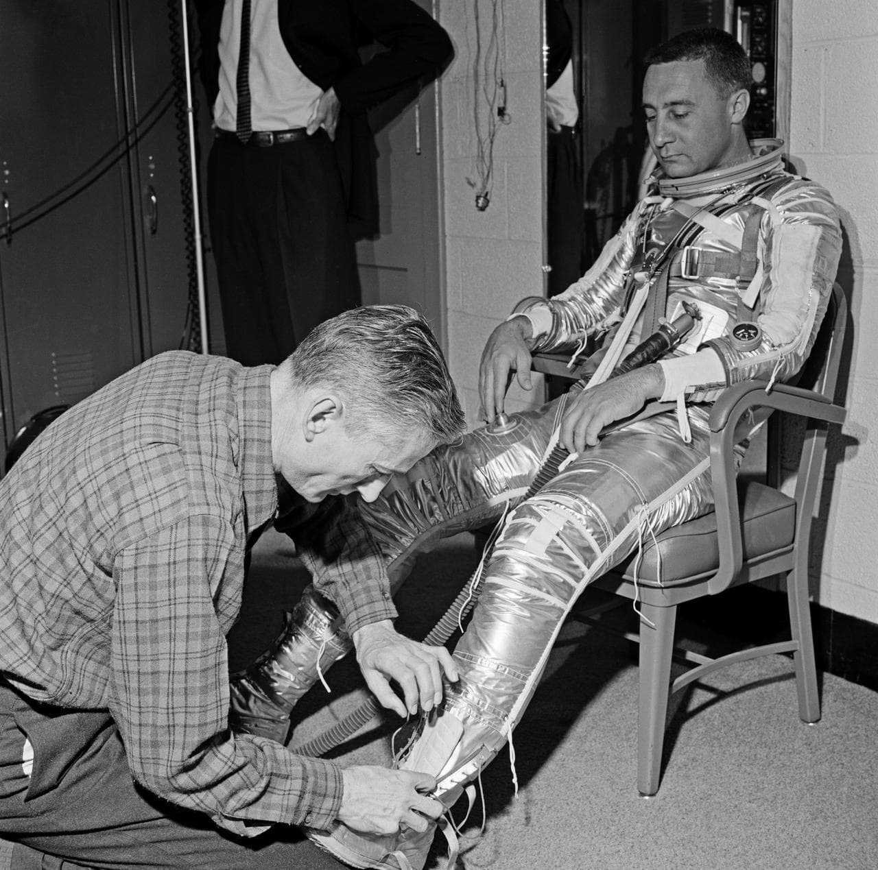 Astronaut Virgil I. Gus Grissom in Space Suit