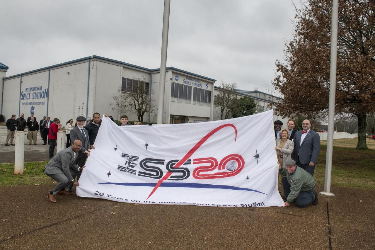Associate Administrator Douglas Loverro Participates in the Hanging of the ISS Flag