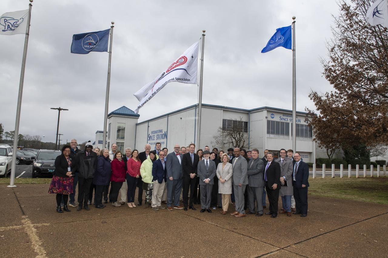 Associate Administrator Douglas Loverro Participates in the Hanging of the ISS Flag