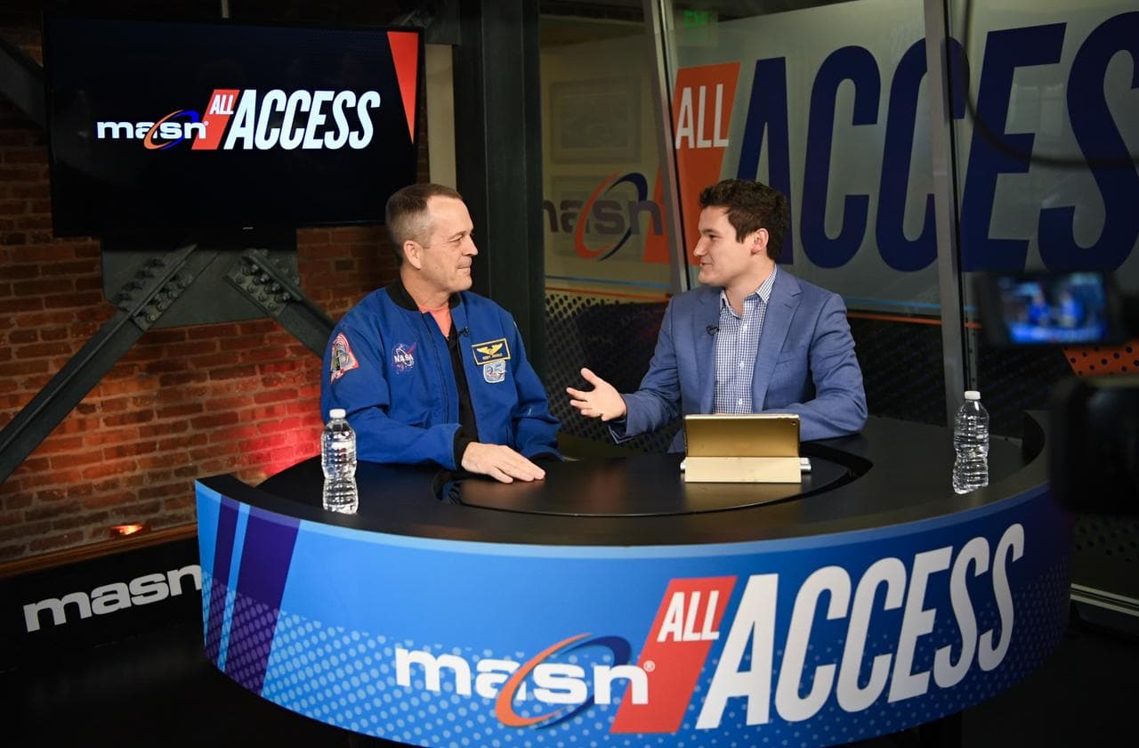 Astronaut Ricky Arnold at Baltimore Orioles Game
