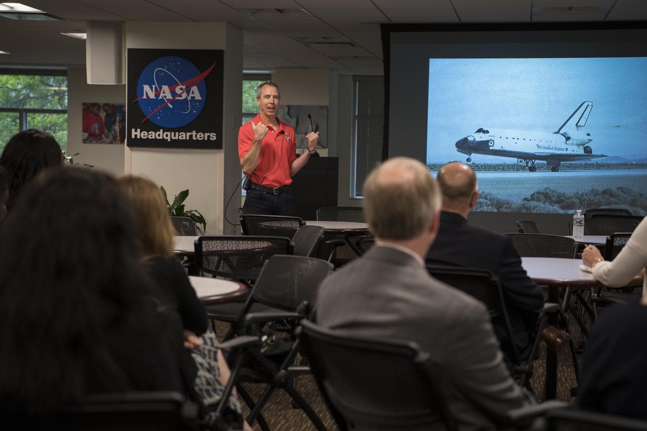 Astronaut Drew Feustel at NASA Headquarters