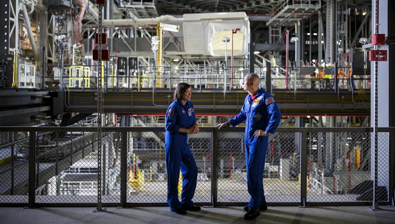 Portrait - Astronauts Megan McArthur and Randy Bresnik at KSC