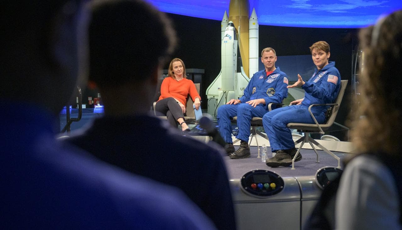 Astronauts McClain and Hague at NASM