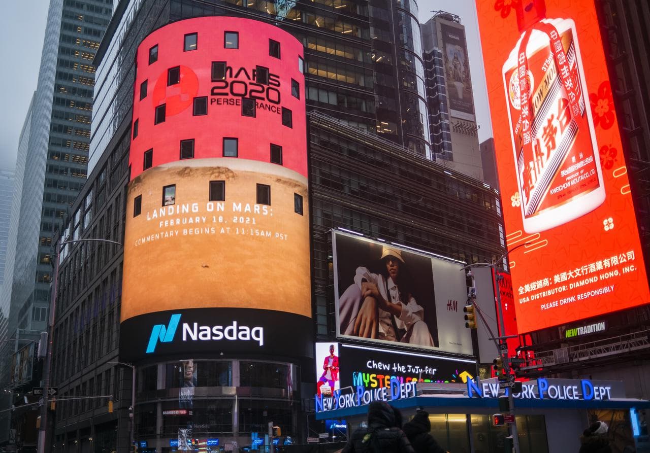 NASA Mars Perseverance on Nasdaq MarketSite