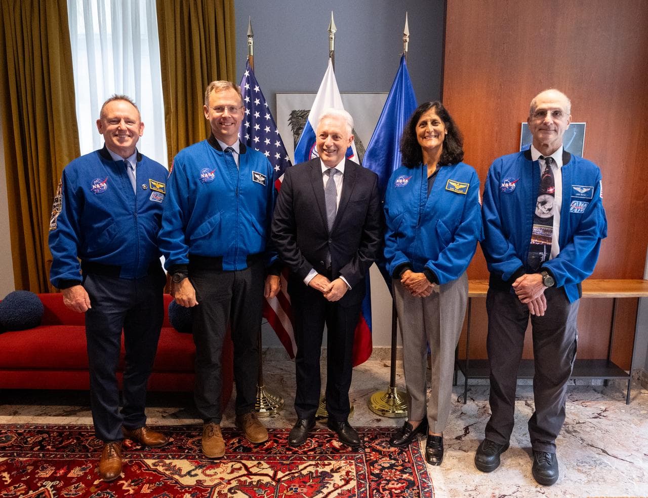 Expedition 72 Astronauts at the Embassy of Slovenia