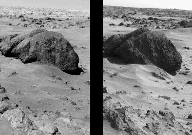 Boulder Big Joe And Surface Changes On Mars