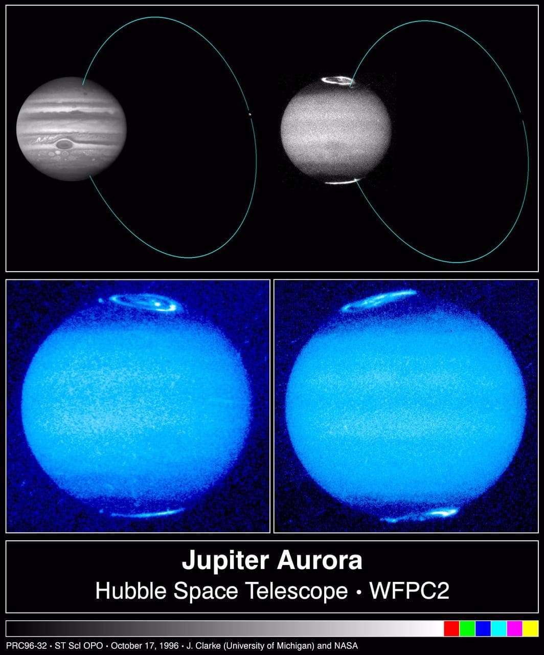 Hubble Images Reveal Jupiter Auroras