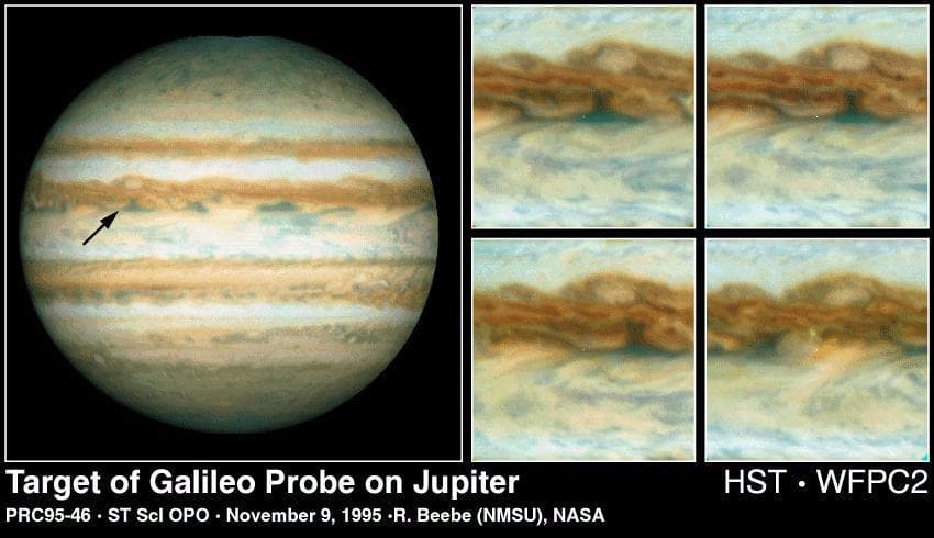 Hubble Views the Galileo Probe Entry Site on Jupiter