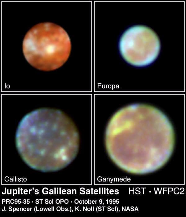 Hubble Gallery of Jupiter Galilean Satellites