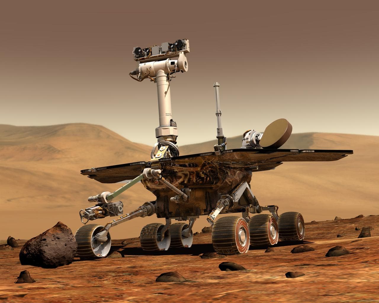 Artist Concept of Rover on Mars