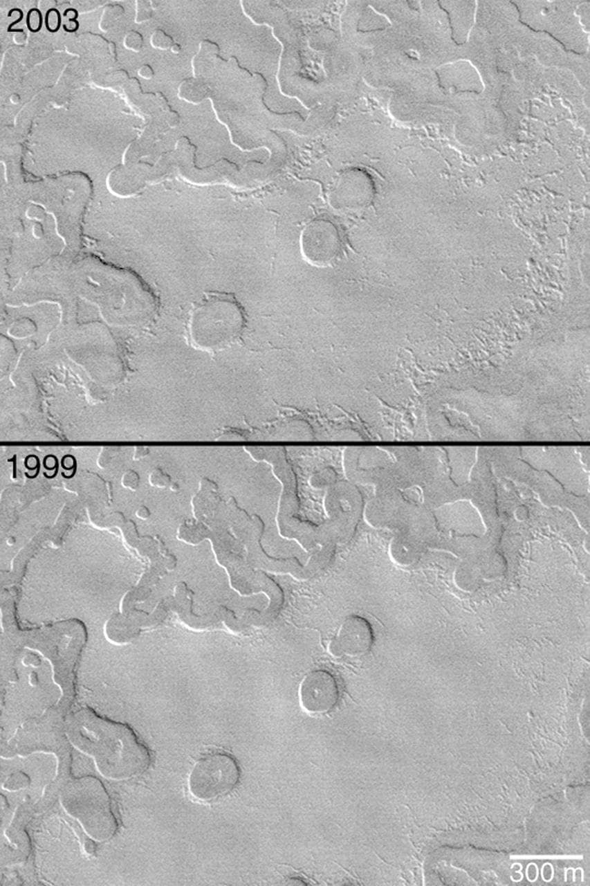 Two Mars Years of South Polar Change
