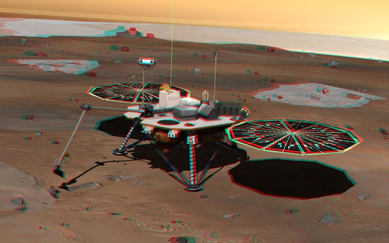Phoenix Lander on Mars Stereo