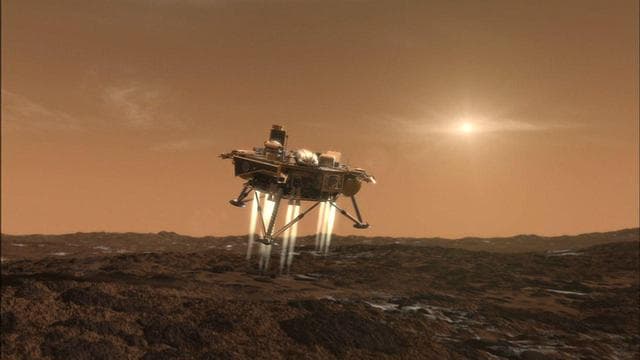 Phoenix Eases Down to Mars Artist Concept