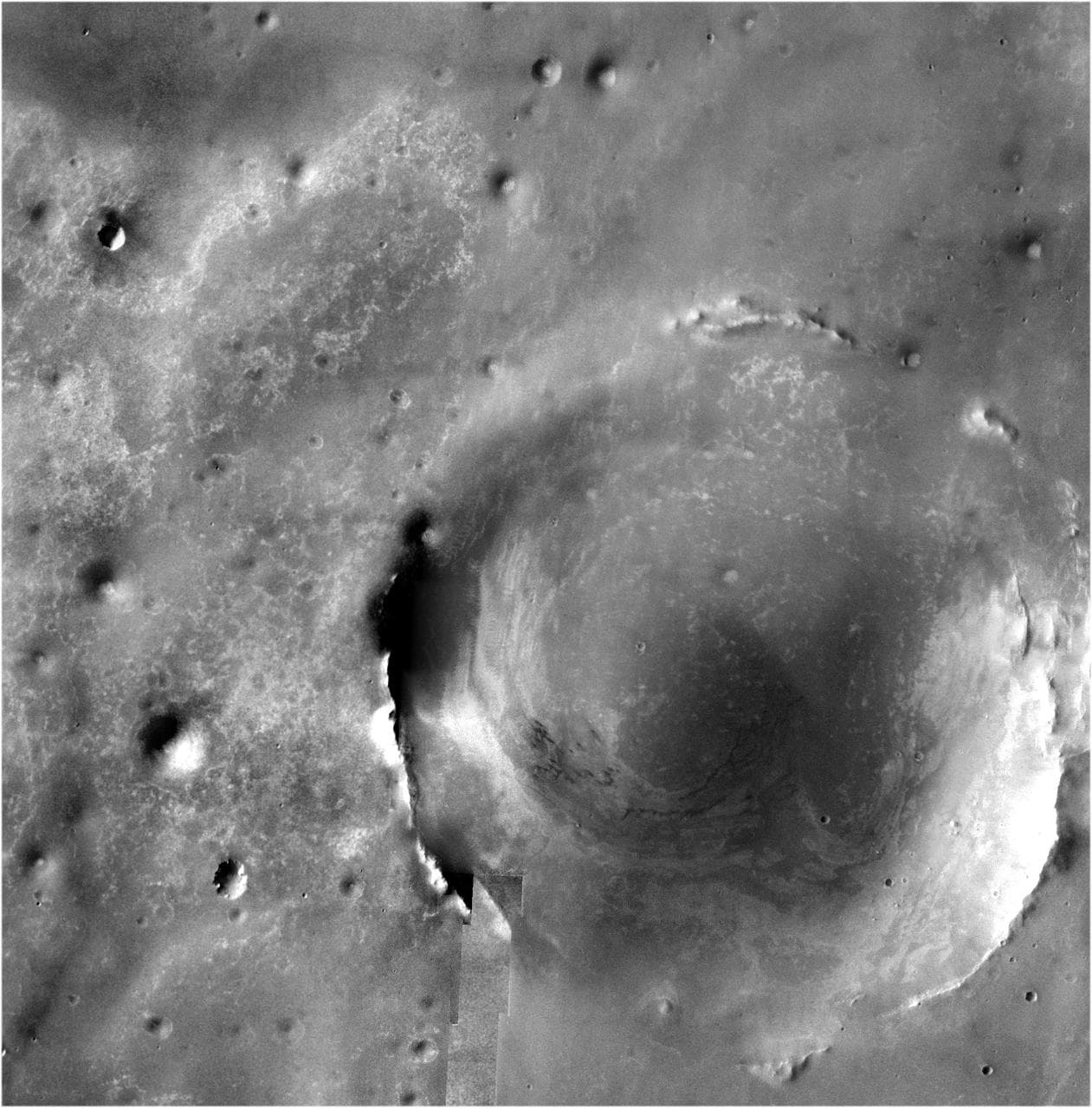 Bigger Crater Farther South of Victoria on Mars