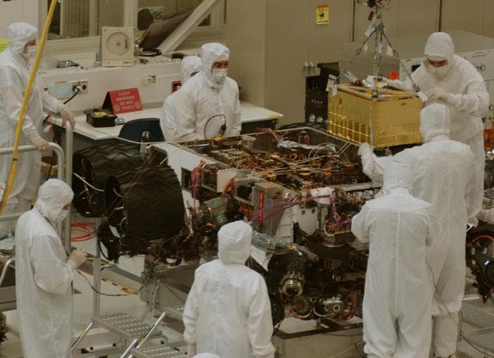 Installing SAM Instrument into Curiosity Mars Rover
