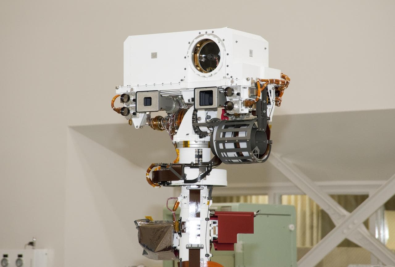Top of Mars Rover Curiosity Remote Sensing Mast