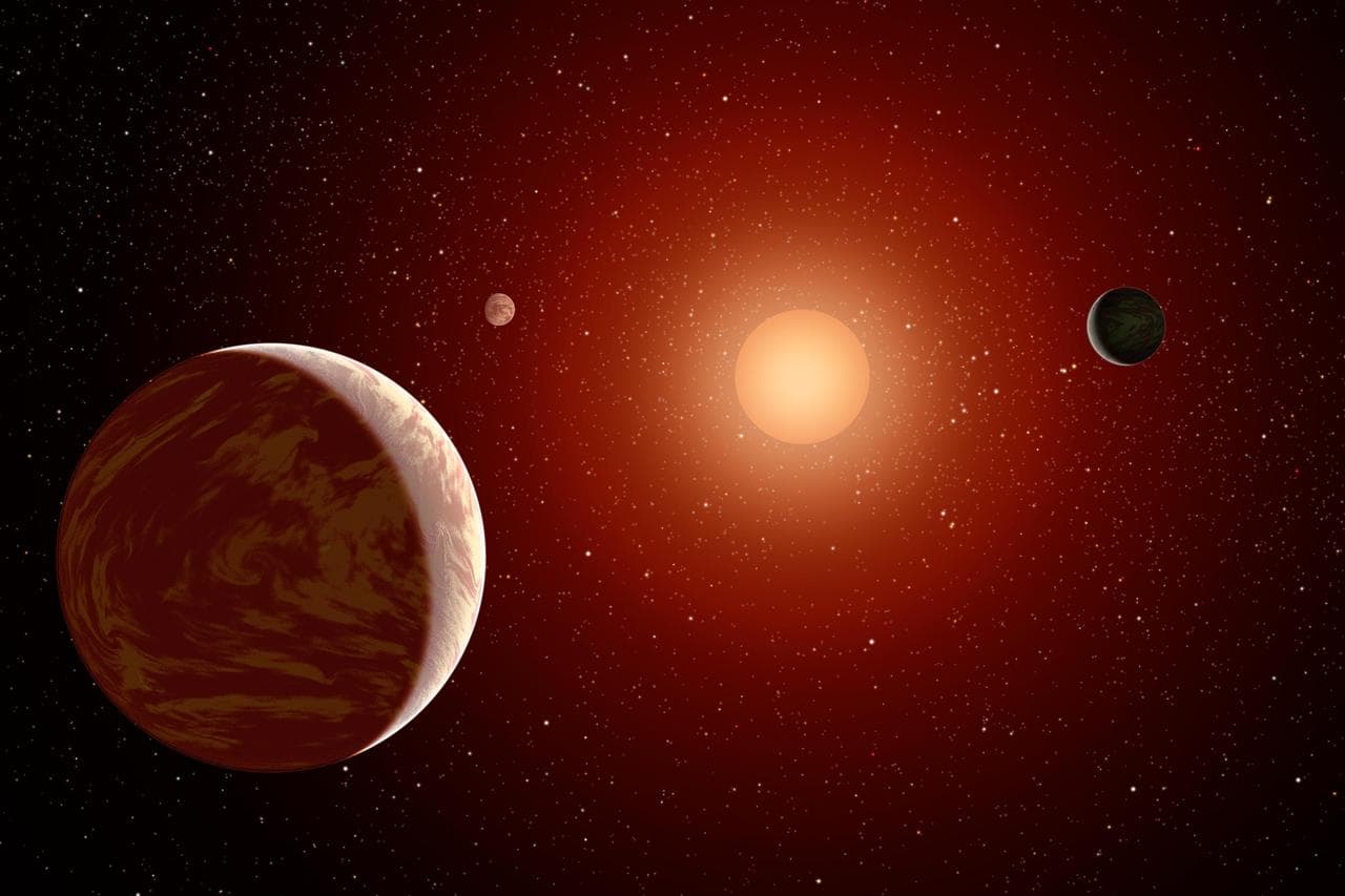 Planets Under a Red Sun Artist Concept