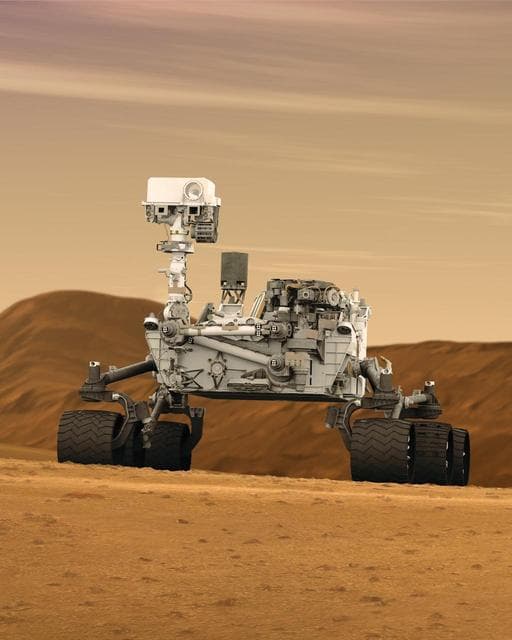 Mars Rover Curiosity in Artist Concept, Tall