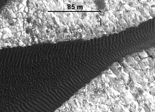 Ripple Movement on Sand Dune in Nili Patera, Mars