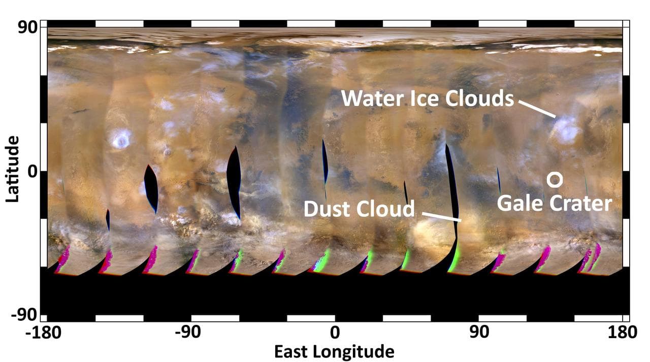 Mars Weather Map, Aug. 2, 2012