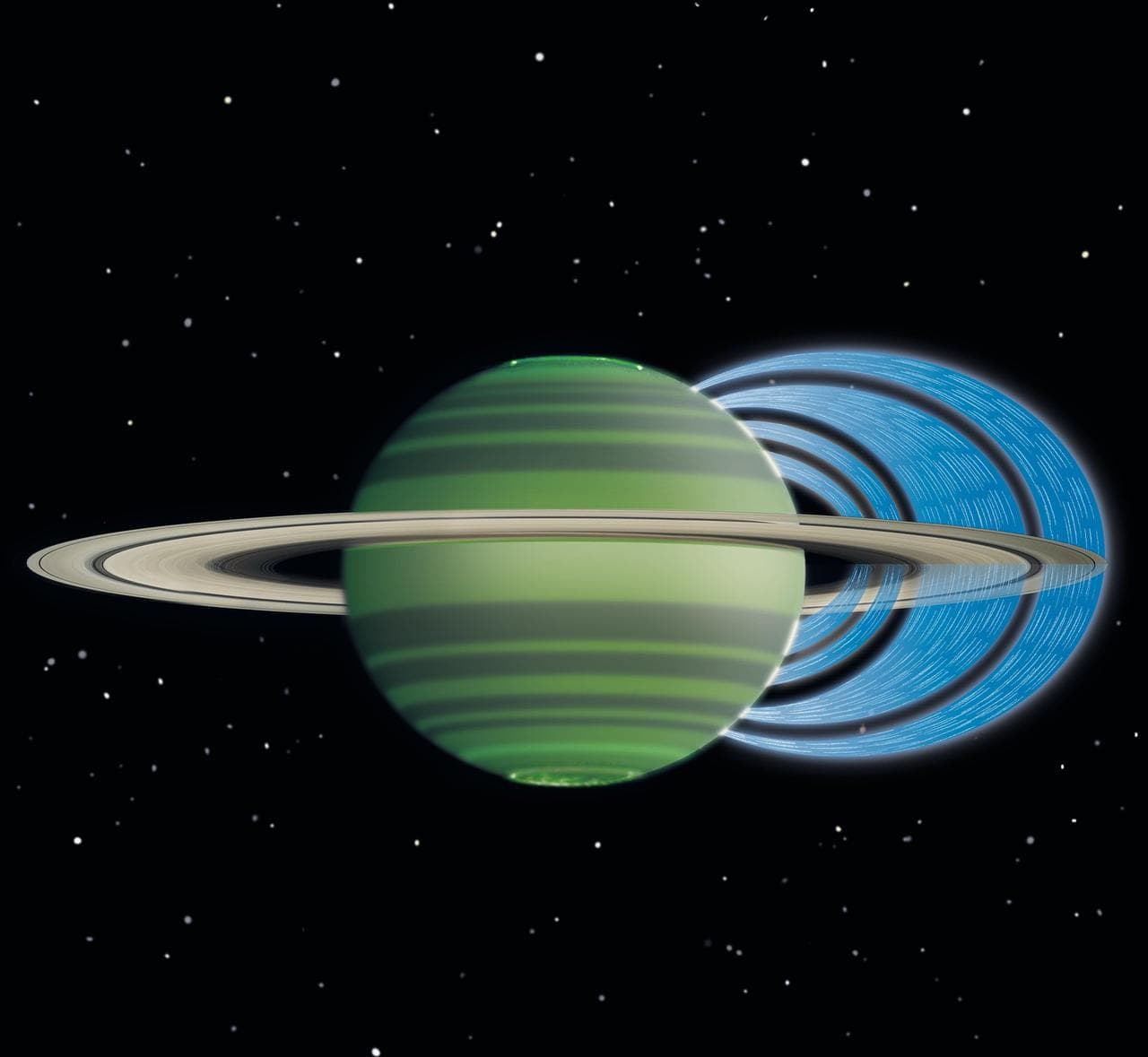 Saturn Ring Rain Artist Concept