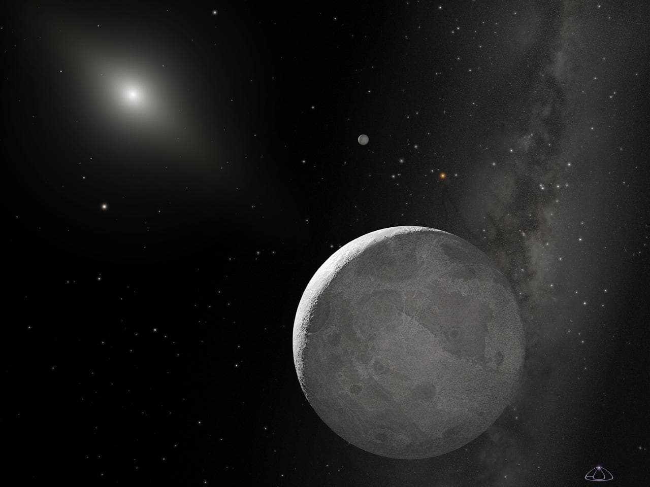 Hubble Finds Tenth Planet is Slightly Larger than Pluto Artist Concept
