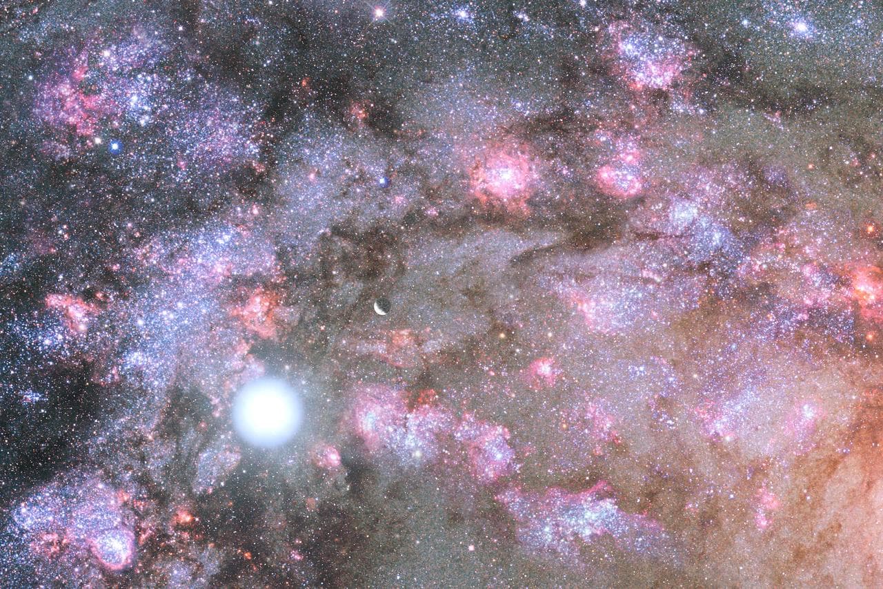 A Cauldron of Star Birth in the Center of a Young Galaxy Artist Concept