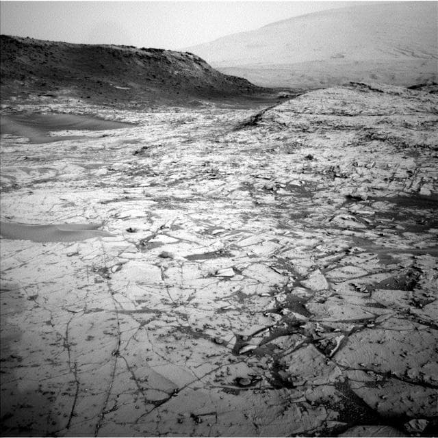 Image Relayed by MAVEN Mars Orbiter from Curiosity Mars Rover