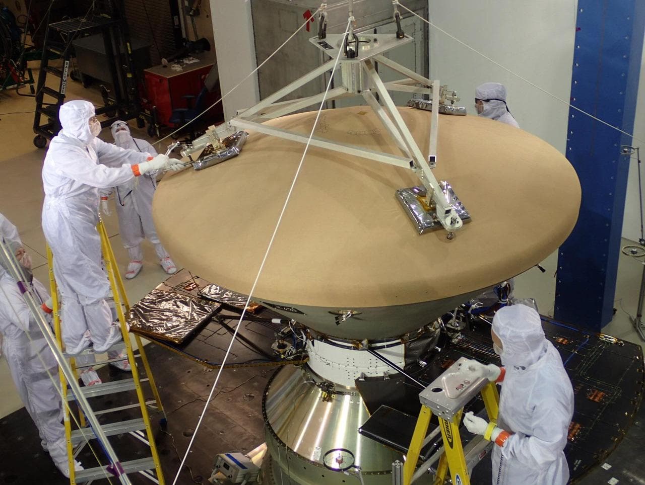 Preparing NASA InSight Spacecraft for Vibration Test