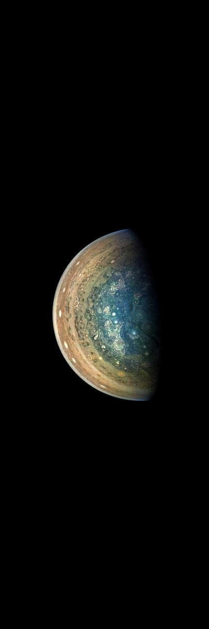 Jupiter's Swirling South Pole