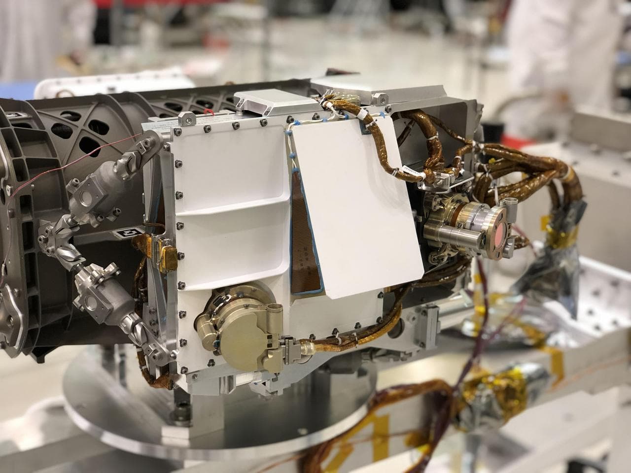 Close-up of NASA's Mars 2020 Rover's SHERLOC Instrument