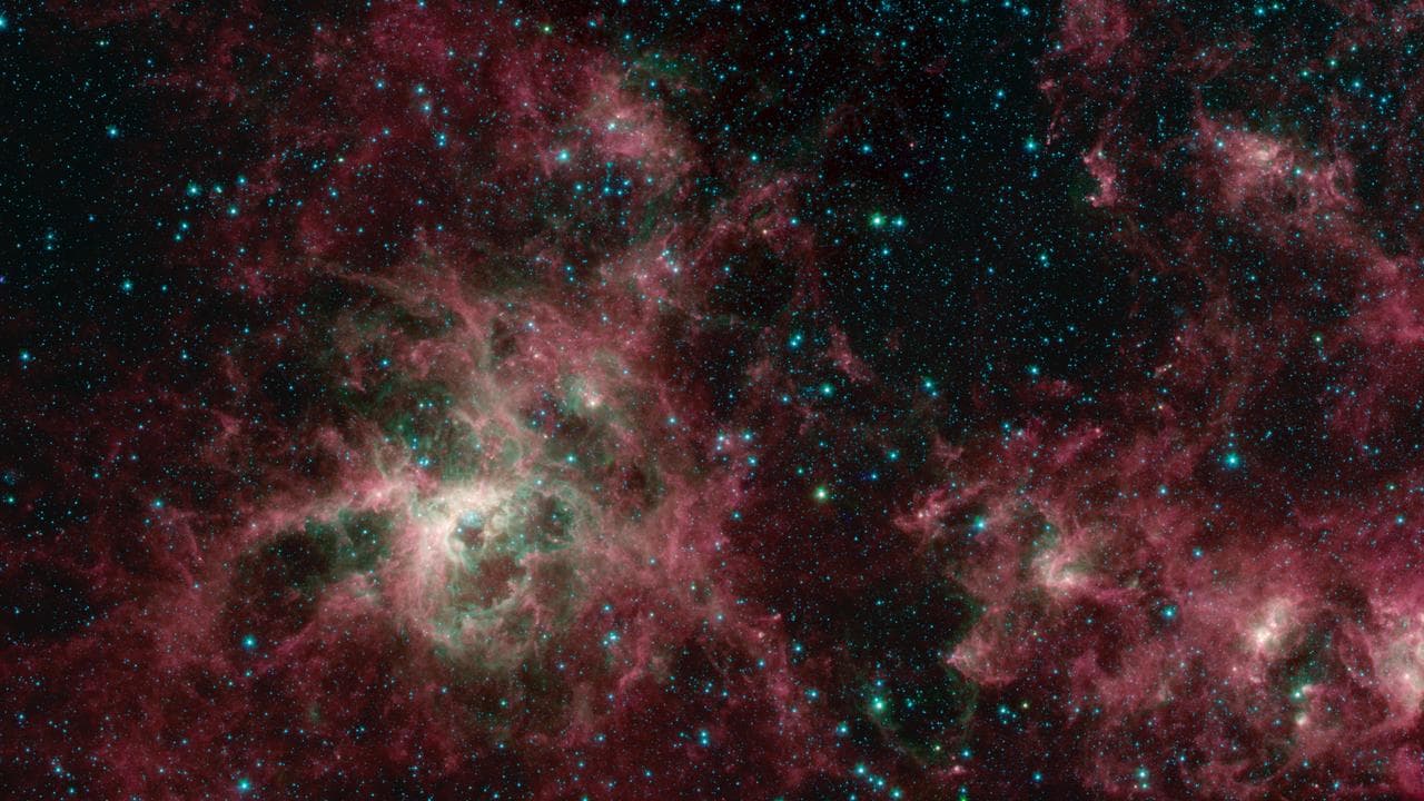 Tarantula Nebula Spitzer 3-Color Image