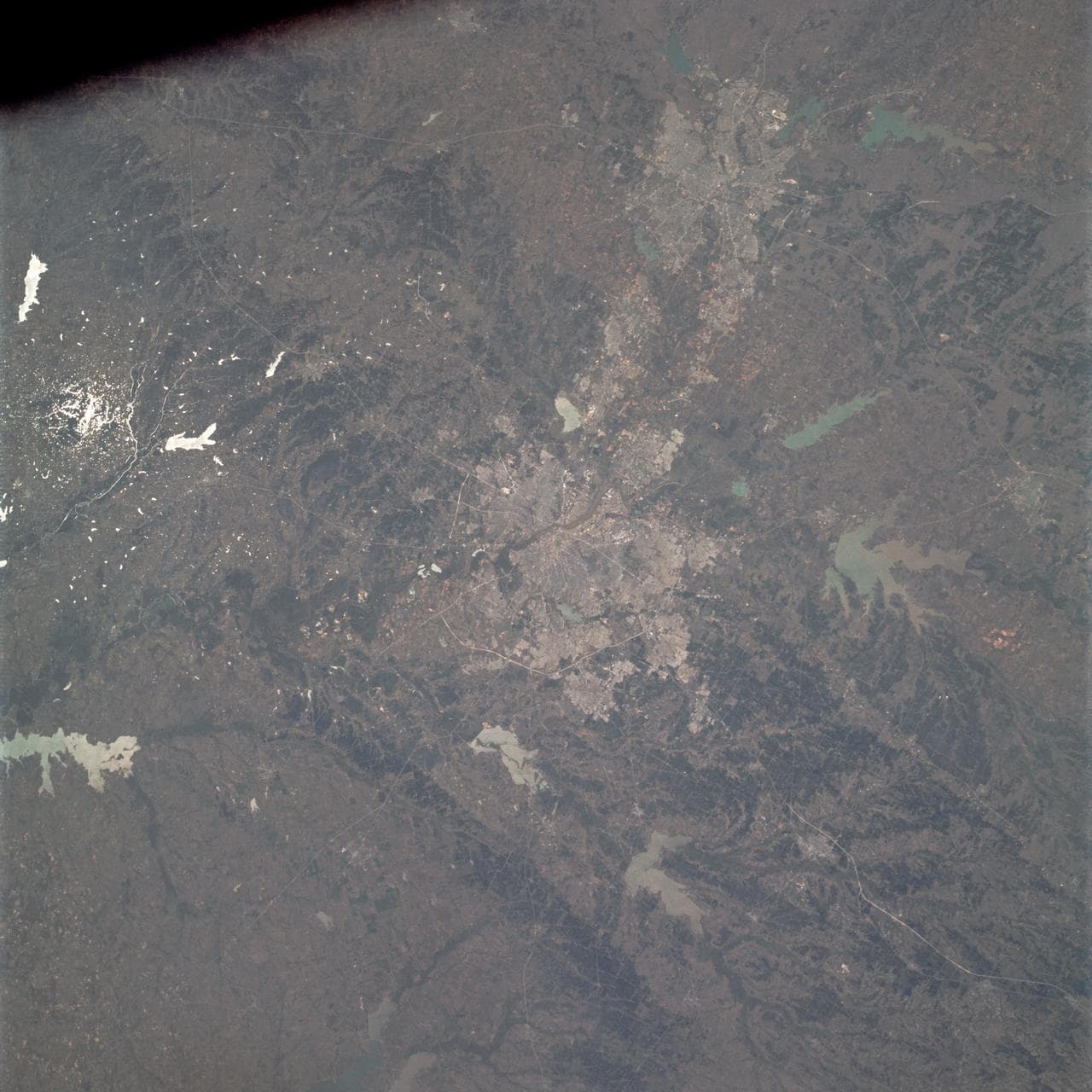 Dallas-Ft. Worth area as seen from Apollo 9