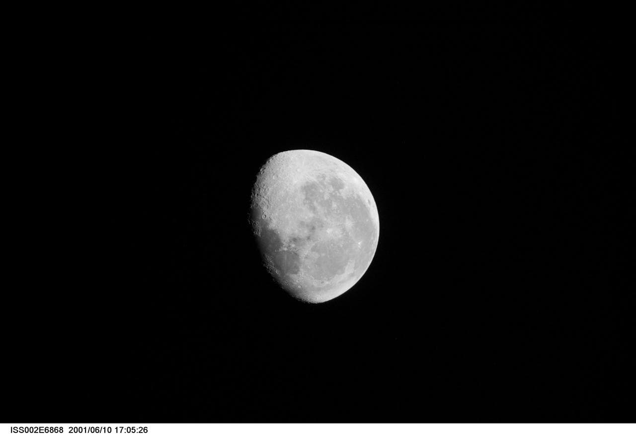 View of the Moon taken by the Expedition Two crew