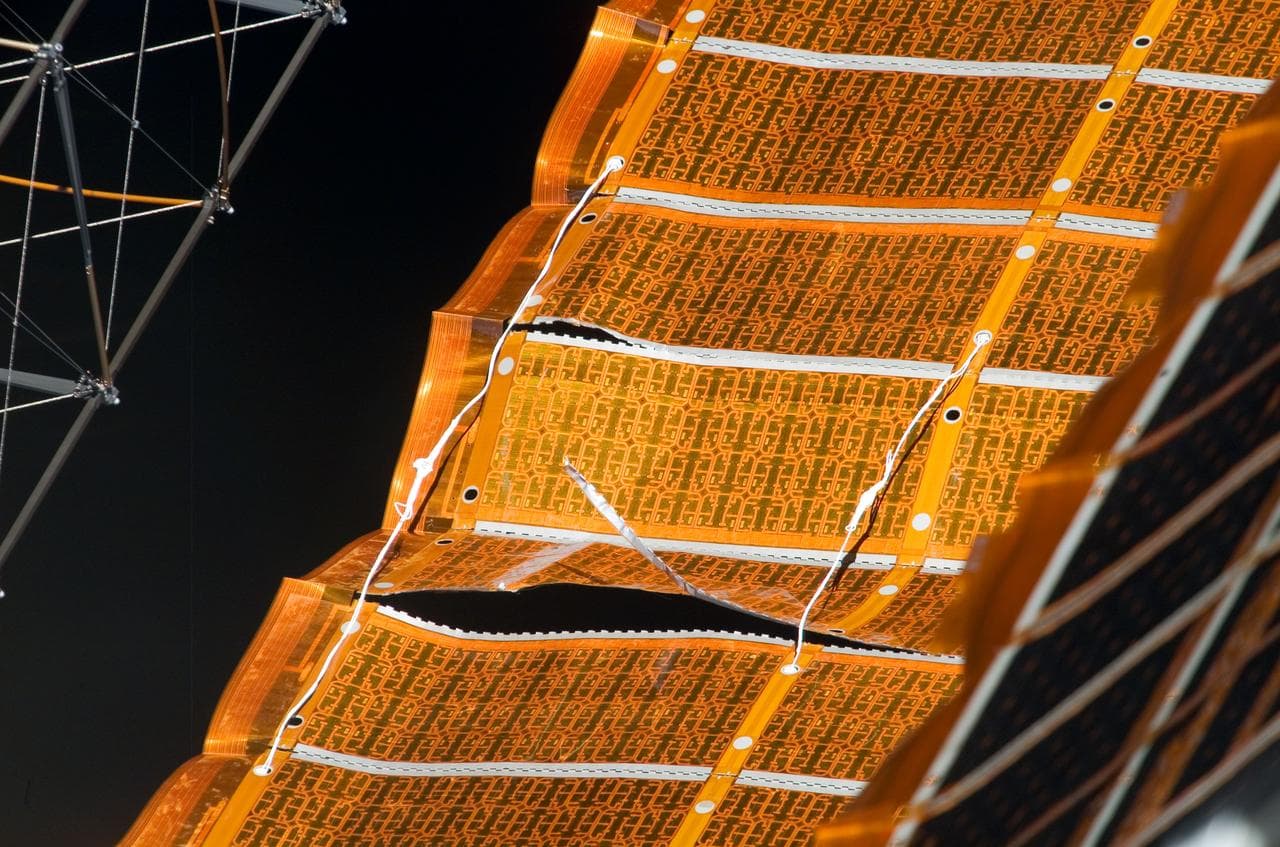 Repaired SAW during Expedition 16/STS-120 EVA 4