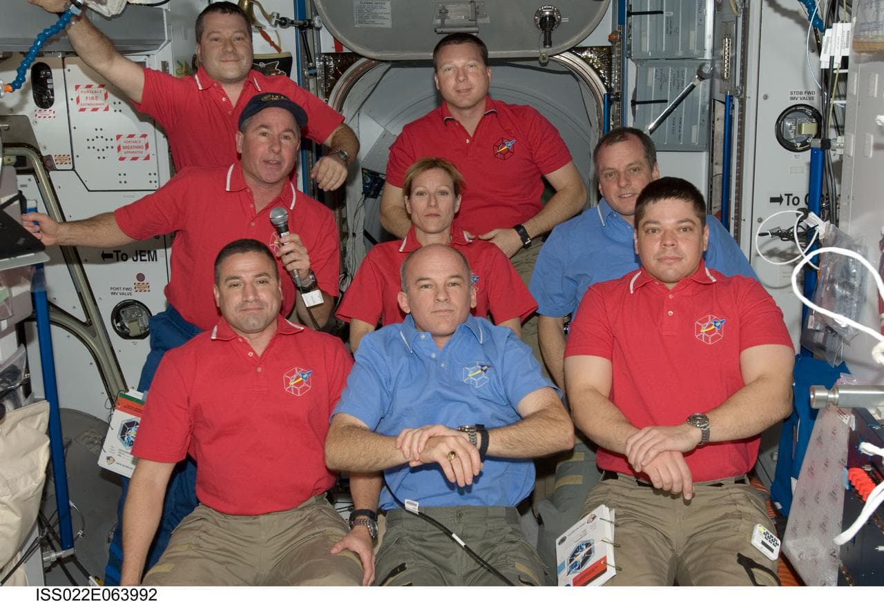 Expedition 22 and STS-130 Crewmembers in the Node 2