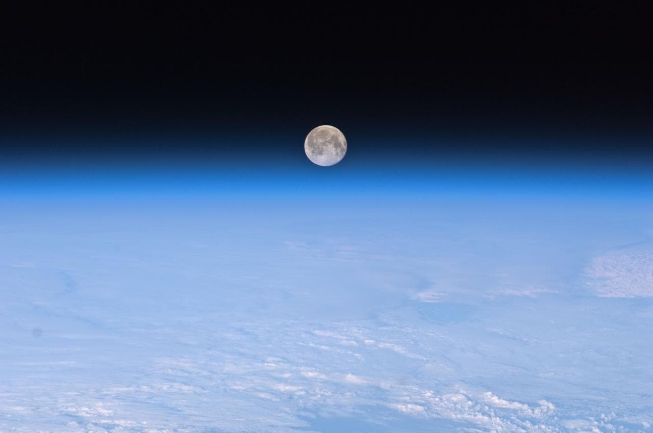 View of the Moon taken by the Expedition 29 crew