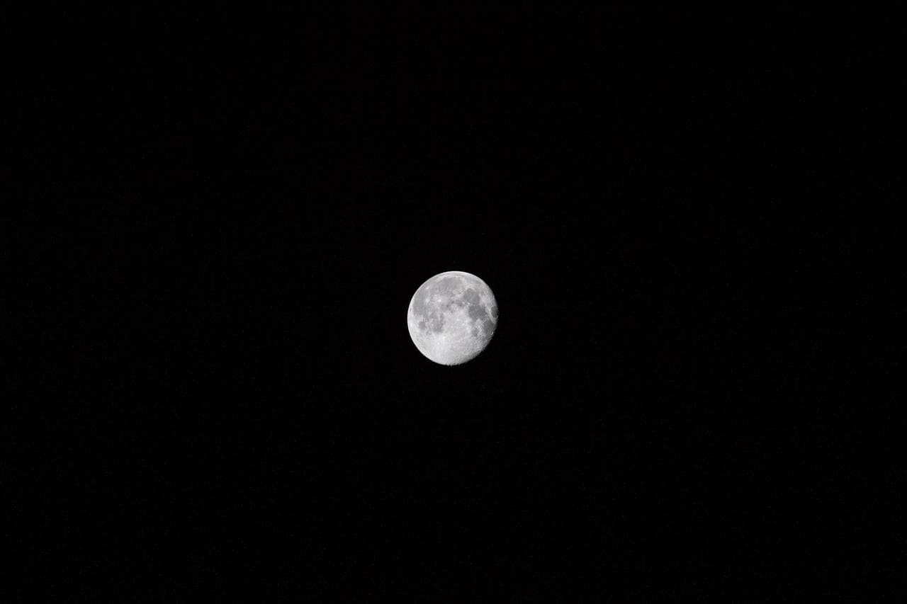 The Earth's moon in its waning gibbous stage