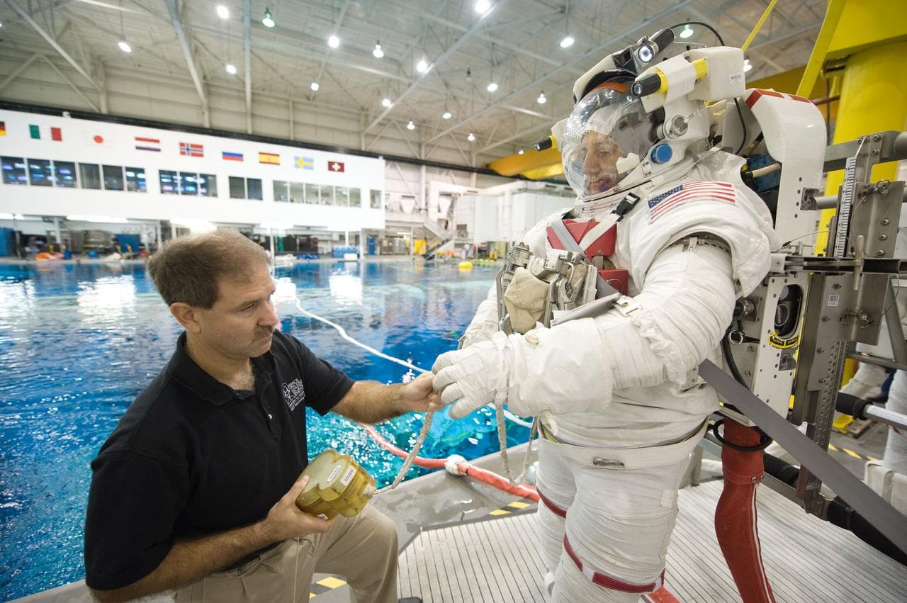 HUBBLE crew members Michael J. Massimino and Michael T. Good 